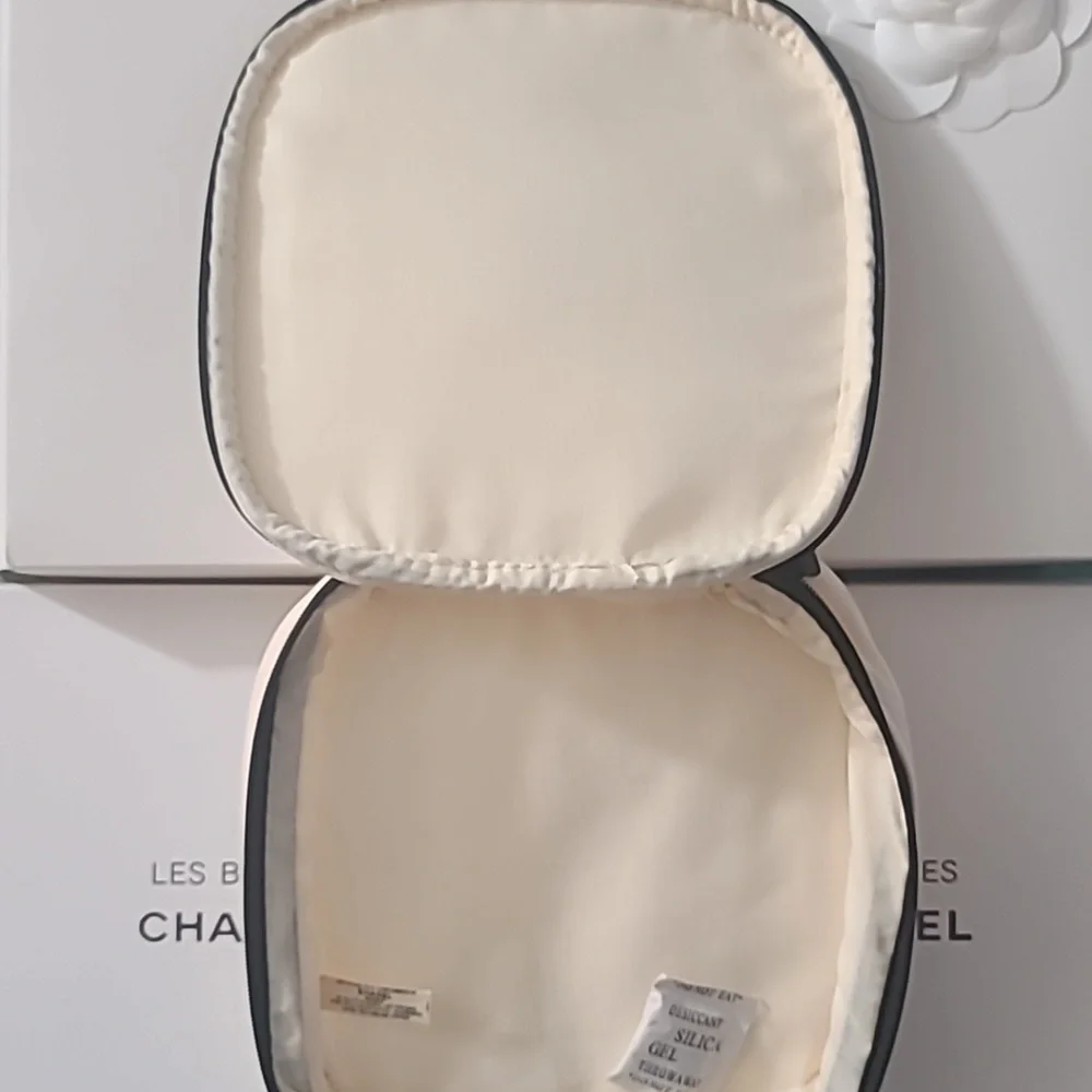 - Chanel Makeup Skincare Canvas Bag Toiletry Soft Sided Cosmetic  Case